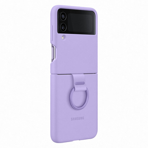 COQUE SILICONE AVEC ANNEAU GALAXY Z FLIP 4 LAVANDA