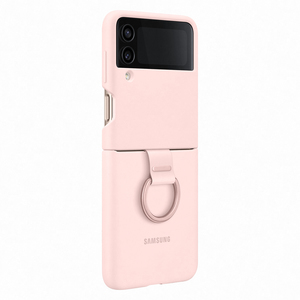 COQUE SILICONE AVEC ANNEAU GALAXY Z FLIP 4 ROSE