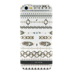  CASE RUBBER BOHO PATTERN PLUMES FOR APPLE IPHONE 6/6S