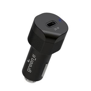 GREEN_E CHARGEUR VOITURE 1 USB C 20W NOIR