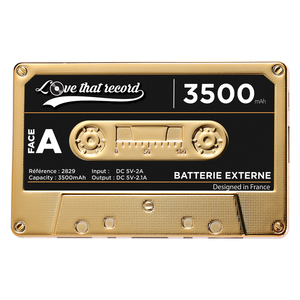 POWERBANK 3 500MAH CASSETTE DESIGN GOLD EDITION