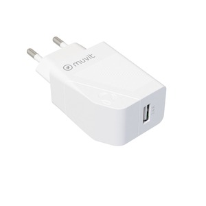 MUVIT FOR CHANGE CHARGEUR SECTEUR 1 USB 2.4A 12W BLANC