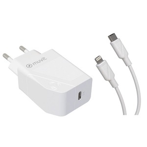 PACK CHARGEUR SECTEUR PD 18W + CABLE USB C/LIGHTNING