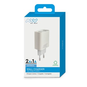 2 USB 3A CHARGEUR SECTEUR BLANC