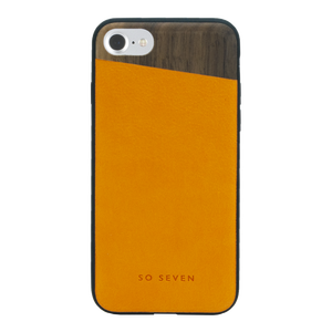 DANDY WOOD +  PU ORANGE CASE FOR APPLE IPHONE 7/8