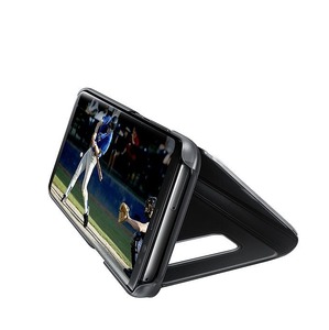 CLEAR VIEW COVER AVEC FONCTION STAND NOIR POUR GALAXY S8