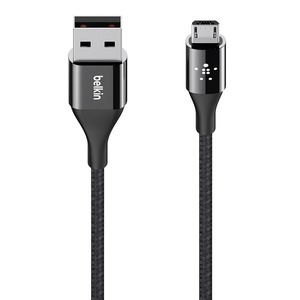 SYNCHRO USB MICROUSB KEVLAR CABLE 1,2M BLACK