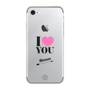 LOOOVE TRANSPARENT CASE I LOVE YOU APPLE IPHONE SE/8/7/6S/6