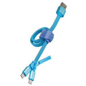 BLUE DUAL MICRO USB CABLE CHARGE 2A 0.35M