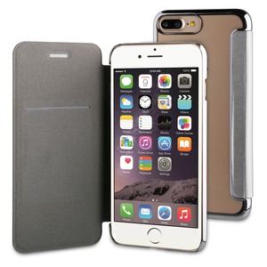 SILVER EDGE FOLIO CASE FOR APPLE IPHONE 7/8 PLUS