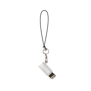 MICRO USB TO LIGHTNING MFI WHITE WITH LEASH