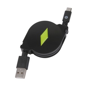 CABLE RETRACTABLE MICRO USB 2.1A BLACK