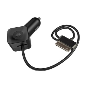 NEW BLACK APPLE 30 PIN WIRED CAR CHARGER 1A