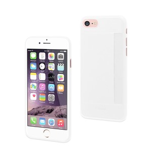 WHITE CARD CASE WITH 1 CARD HOLDER FOR APPLE IPHONE 7/8 PLUS