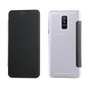 BLACK FOLIO CASE FOR SAMSUNG GALAXY A6+ 2018