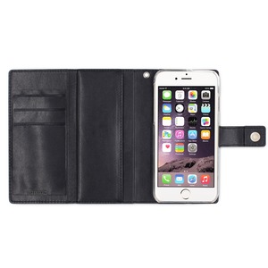 ETUI MAGNET WALLET NOIR POUR APPLE IPHONE 6/6S/7/8