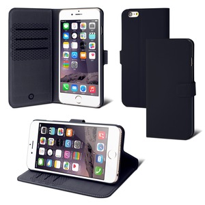 WALLET FOLIO BLACK 3 SLOTS STAND APPLE IPHONE 6+/6S+