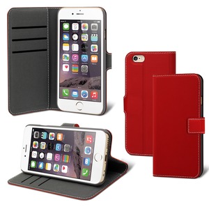 WALLET FOLIO RED TISSUE 3 SLOTS STAND APPLE IPHONE SE/8/7/6S/6