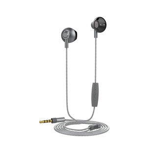 M1B steel stereo earphones 3.5mm with microphone dark grey