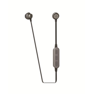 M2B steel stereo earphones wireless microphone dark grey