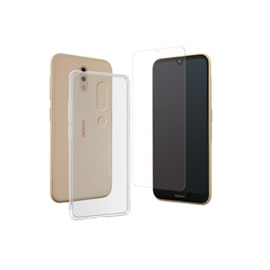 TRANSPARENT CRYSTAL CASE + TEMPERED GLASS FOR NOKIA 4.2