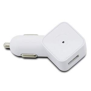 WHITE CAR CHARGER 1USB 1A