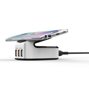 TAB 3IN1 HUB WHITE WIRELESS CHARGER +QUALCOM+SMART CHARGE