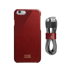 CLICLEATHER IPHONE 6/6S & BELT CABLE BUNDLE - BORDEAUX