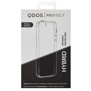 COQUE HYBRID CLEAR TRAITEMENT ANTI RAYURES IPHONE SE/5S/5