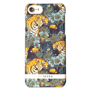 JUNGLE CASE TIGRE + FLOWERS BLUE FOR APPLE IPHONE 7/8