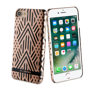 CASE GLOSSY MIGNIGHT PATTERN ART DECO PINK GOLD IPHONE SE/8/7