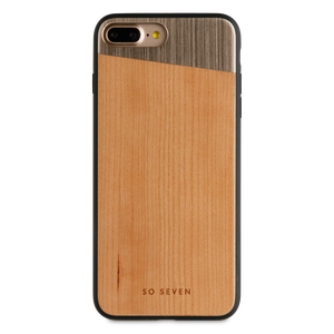 PREMIUM CASE METAL GOLD + BOIS FOR APPLE IPHONE 7/8 PLUS