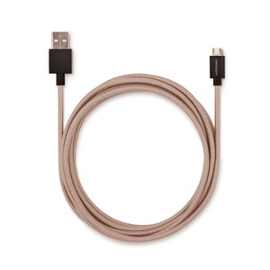 BRAID CABLE MICRO USB 2.1A 2.5M UNI BROWN