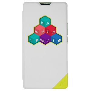 WHITE SMART FOLIO CASE WICUBE FOR WIKO ROBBY 3G