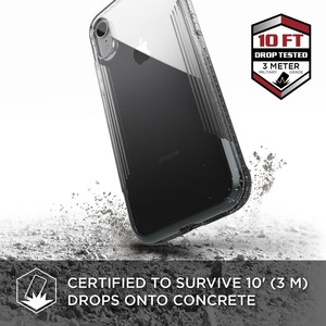 COQUE DEFENSE AIR FOR IPHONE Xr - CLEAR / BLACK