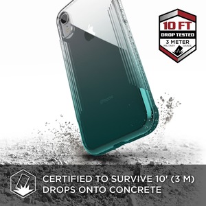 COQUE DEFENSE AIR FOR IPHONE Xr - CLEAR / TEAL