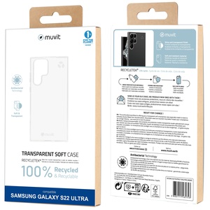 COQUE RECYCLETEK TRANSPARENT SAMSUNG GALAXY S22 ULTRA