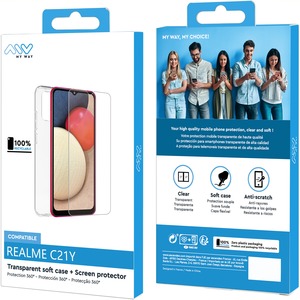 STARTER PACK COQUE SOUPLE + VERRE TREMPE REALME C21Y