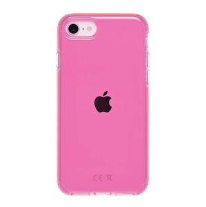 COQUE TRANSPARENTE AVEC BUMPER NEON ROSE IPHONE SE/8/7/6s/6