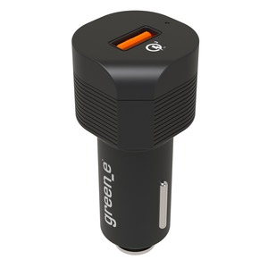 GREEN_E CHARGEUR VOITURE QUICKCHARGE 18W 1USB NOIR