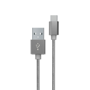 CABLE TRESSE USB-A USB-C 1M GRIS