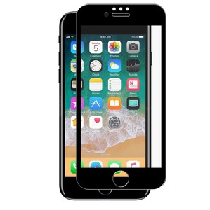 TIGER VERRE TREMPE INCURVE DEDIE MACHINE FRAME NOIR: IPHONE 6/7/8