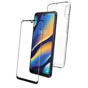 PACK COQUE TRANSPARENTE+ VERRE TREMPE: WIKO VIEW 3 LITE