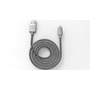 Muvit TAB CABLE TRESSE METAL 2.4A USB/LIGHTNING 1M GRIS FONCE