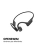 SHOKZ CASQUE MP3 CONDUCTION OSSEUSE OPEN SWIM NOIR